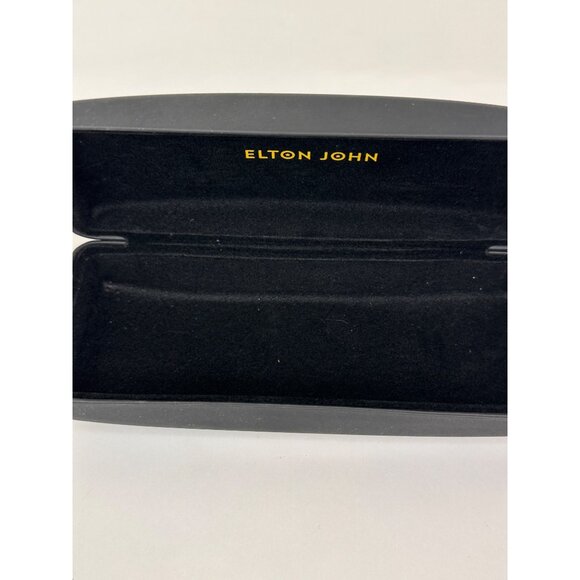 Elton John Hard Shell Eye Glasses or Sunglasses Case Black Flip Top Clam Shell - Picture 7 of 7